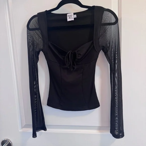 Princess Polly Chapman Long Sleeve Top in black - Picture 6 of 9